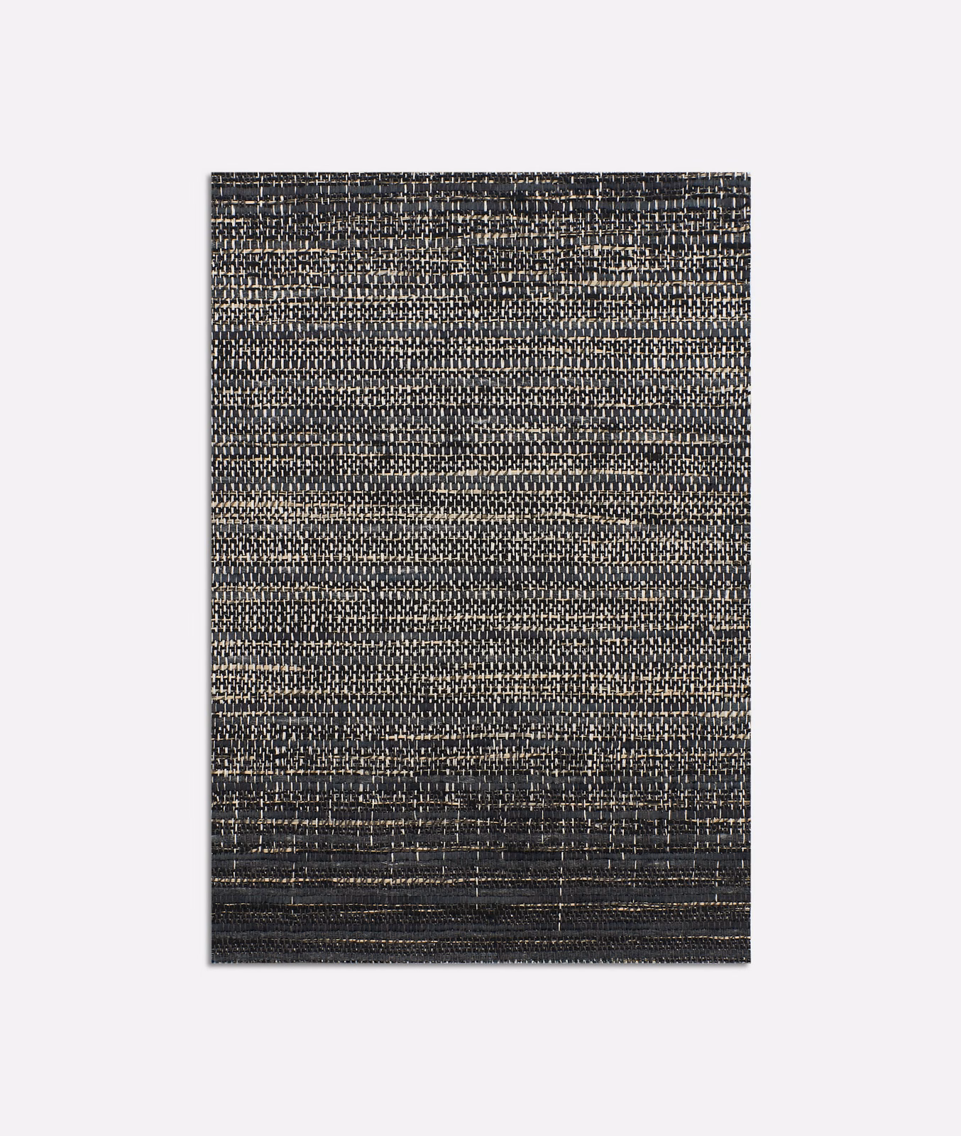 Charcoal-black Dedar textile with taupe flecks and irregular horizontal woven striations