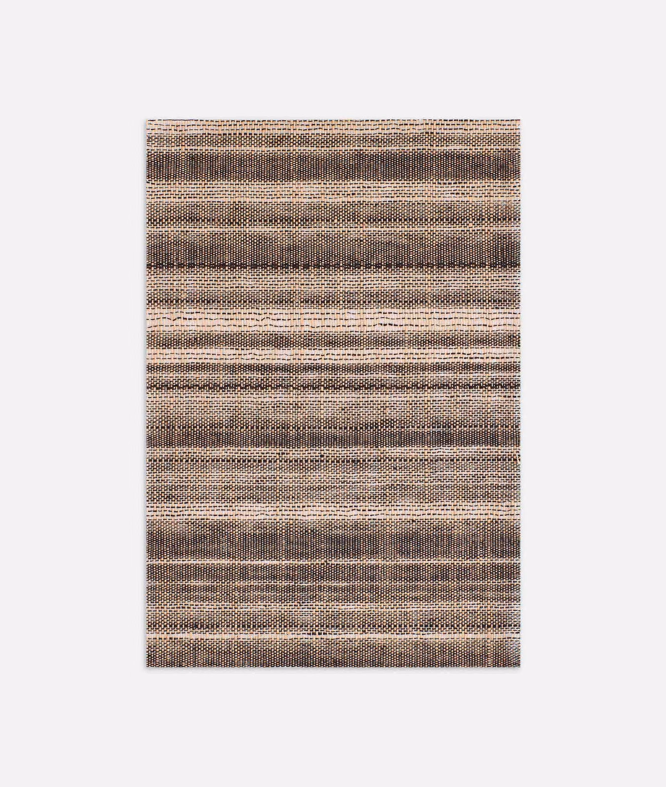 Warm brown and taupe woven bands with fine horizontal textural shifts