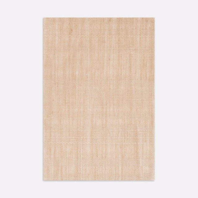 Pale straw-beige fabric with fine crossweave and softly varied vertical threads