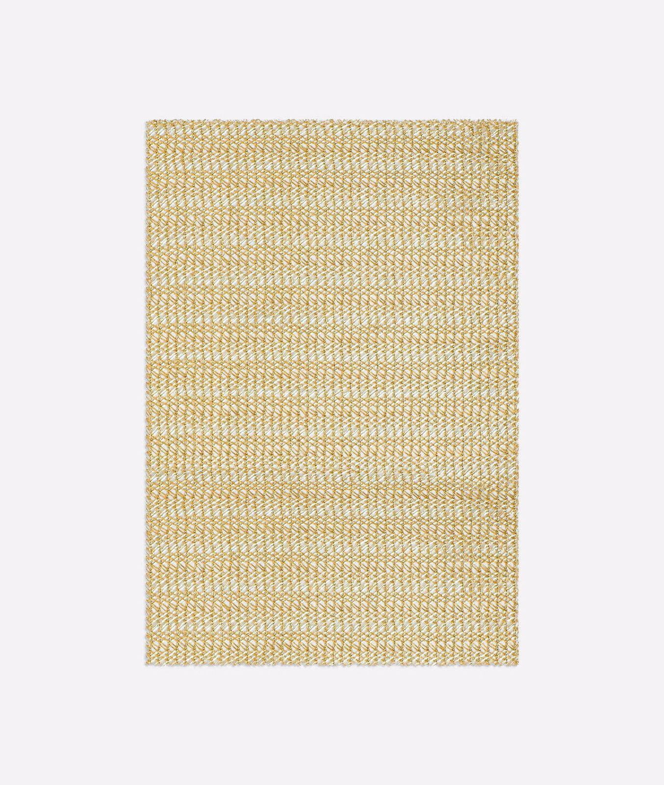 Pale straw-gold woven fabric with fine cream threads and subtle horizontal tonal bands