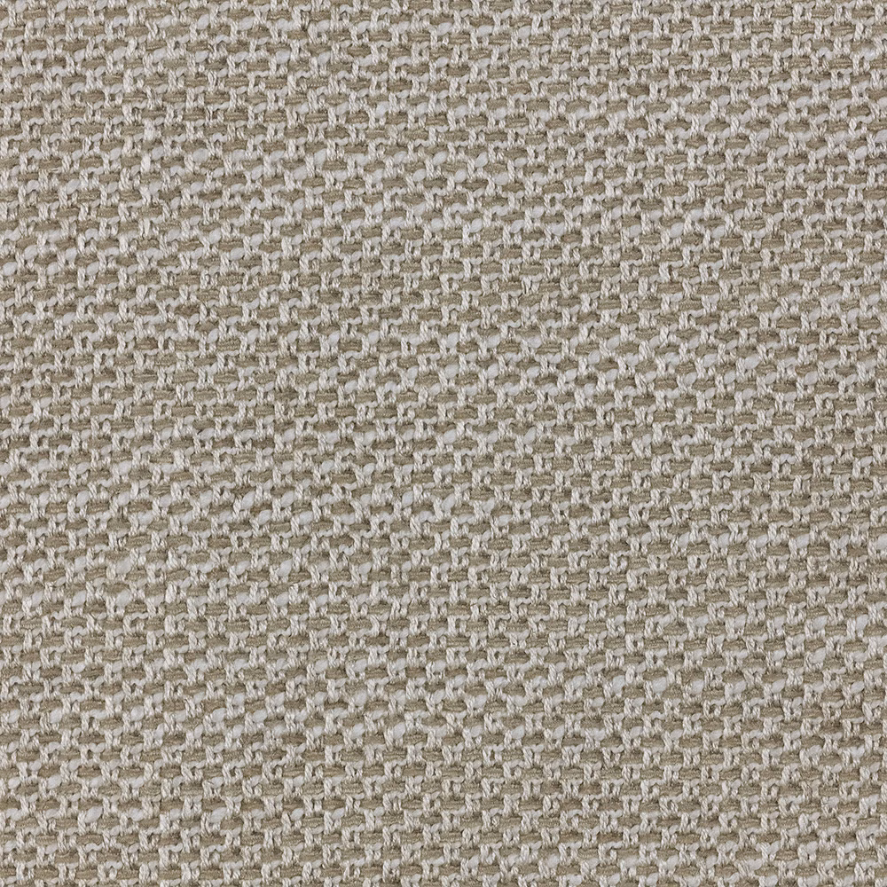 Warm taupe woven curtain fabric with fine cream flecks and irregular textured loops