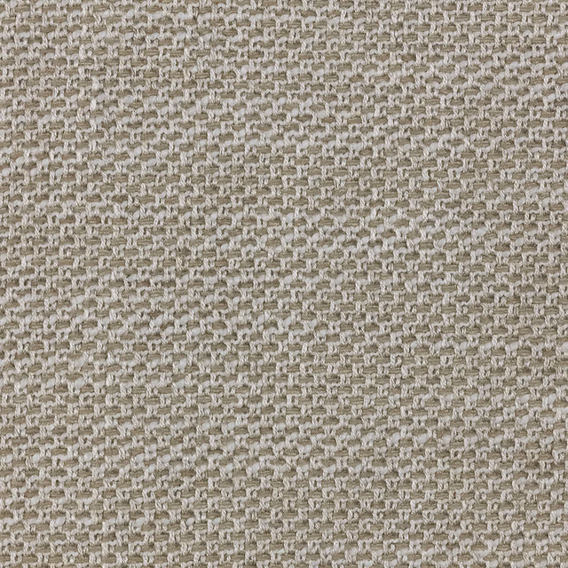 Warm taupe woven curtain fabric with fine cream flecks and irregular textured loops