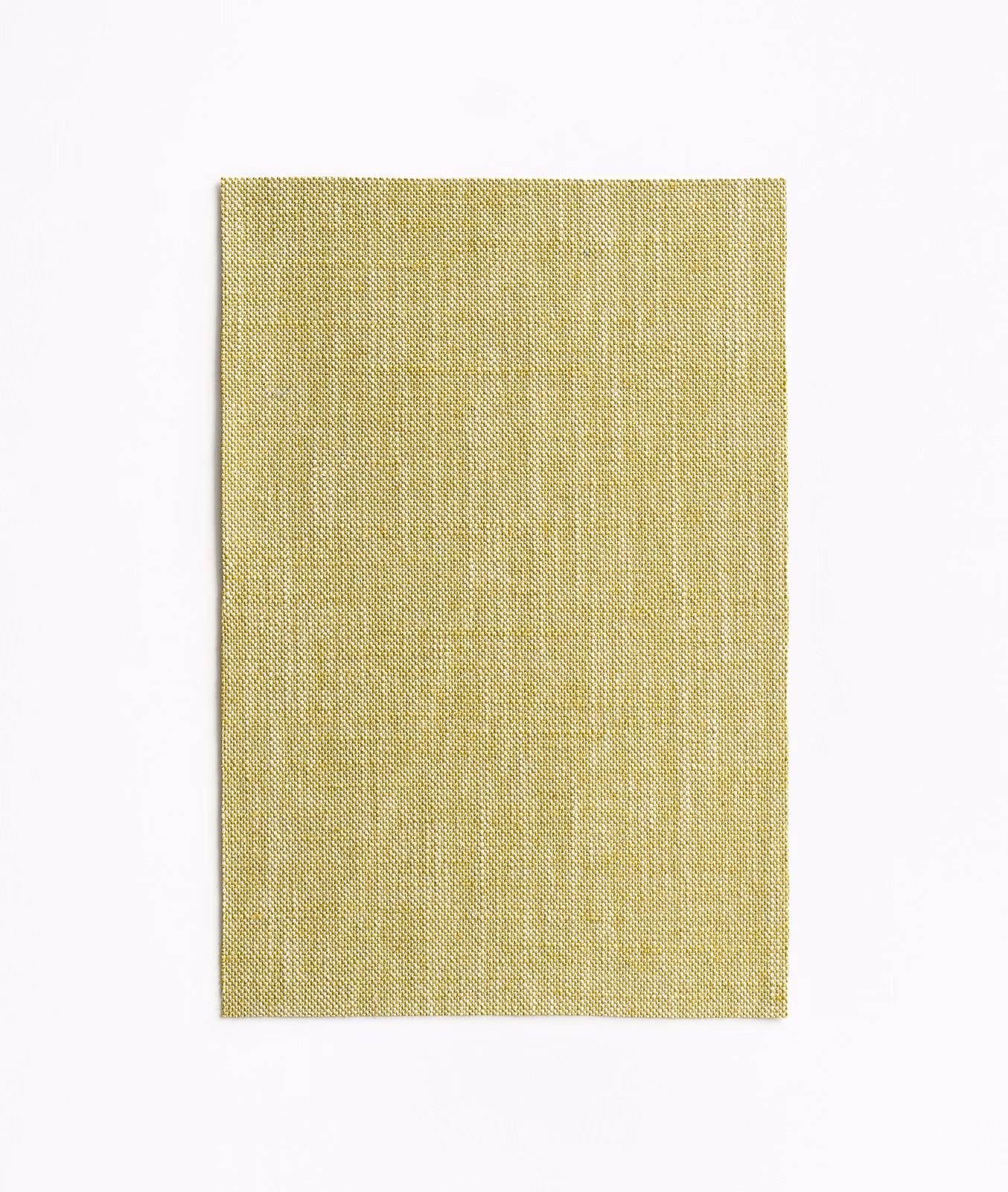 Yellow-green acid green curtain fabric with fine mottled vertical woven texture