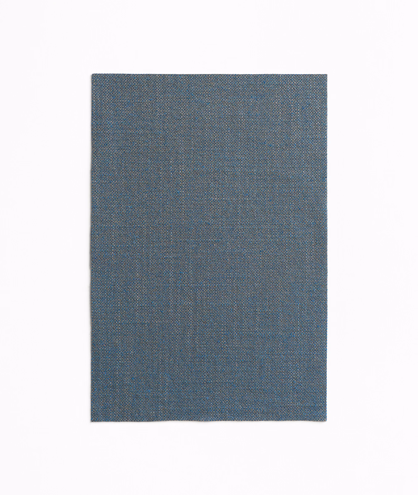 Blue-grey Avio chambray swatch with a fine, softly mottled plain weave