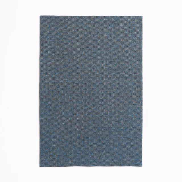 Blue-grey Avio chambray swatch with a fine, softly mottled plain weave