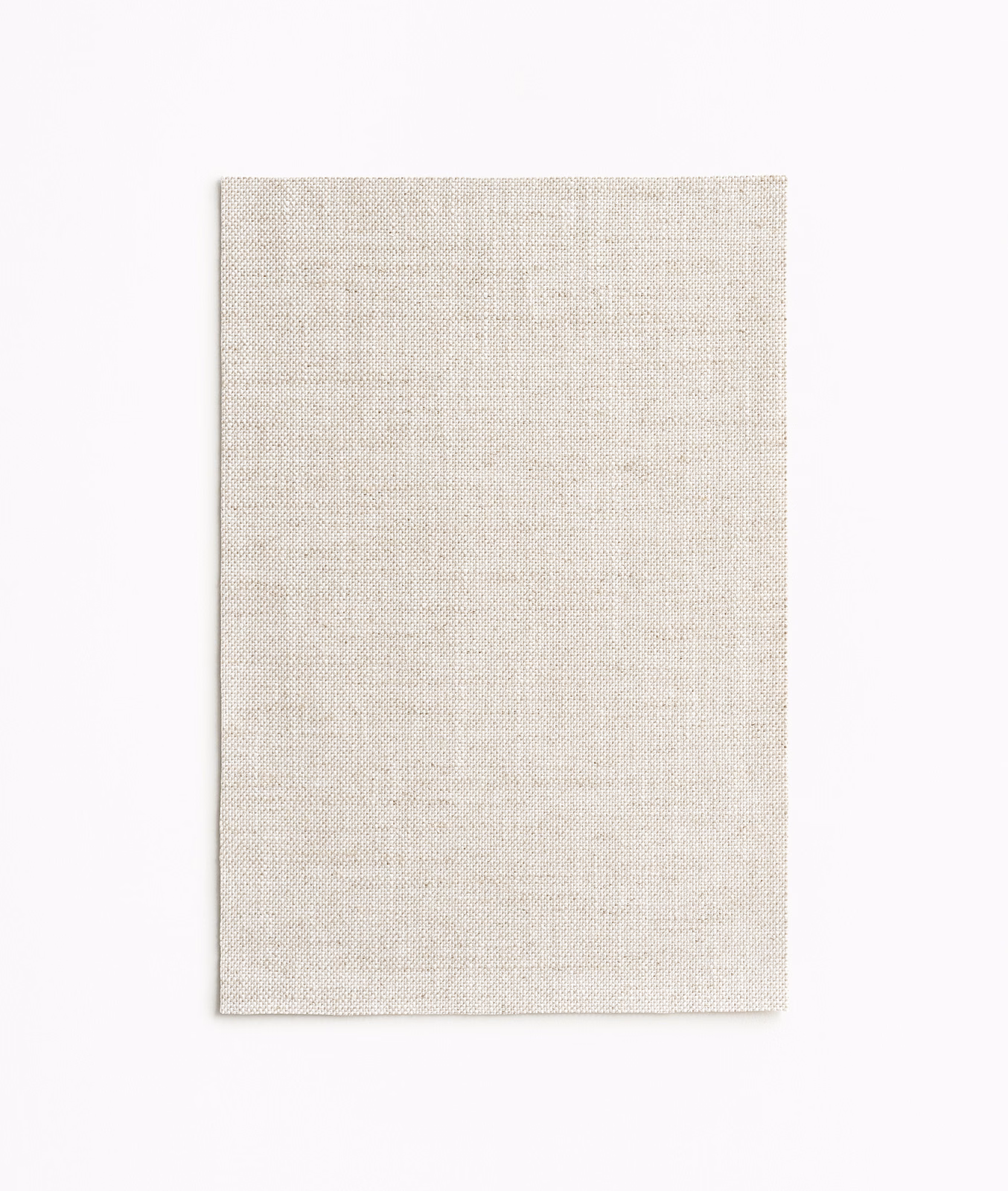 Pale ecru curtain fabric with a fine, softly flecked plain weave
