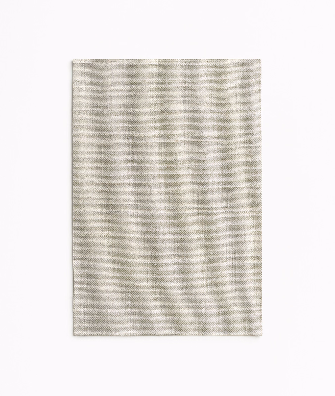 Pale greige Chambray Linen swatch showing a fine, subtly flecked plain weave