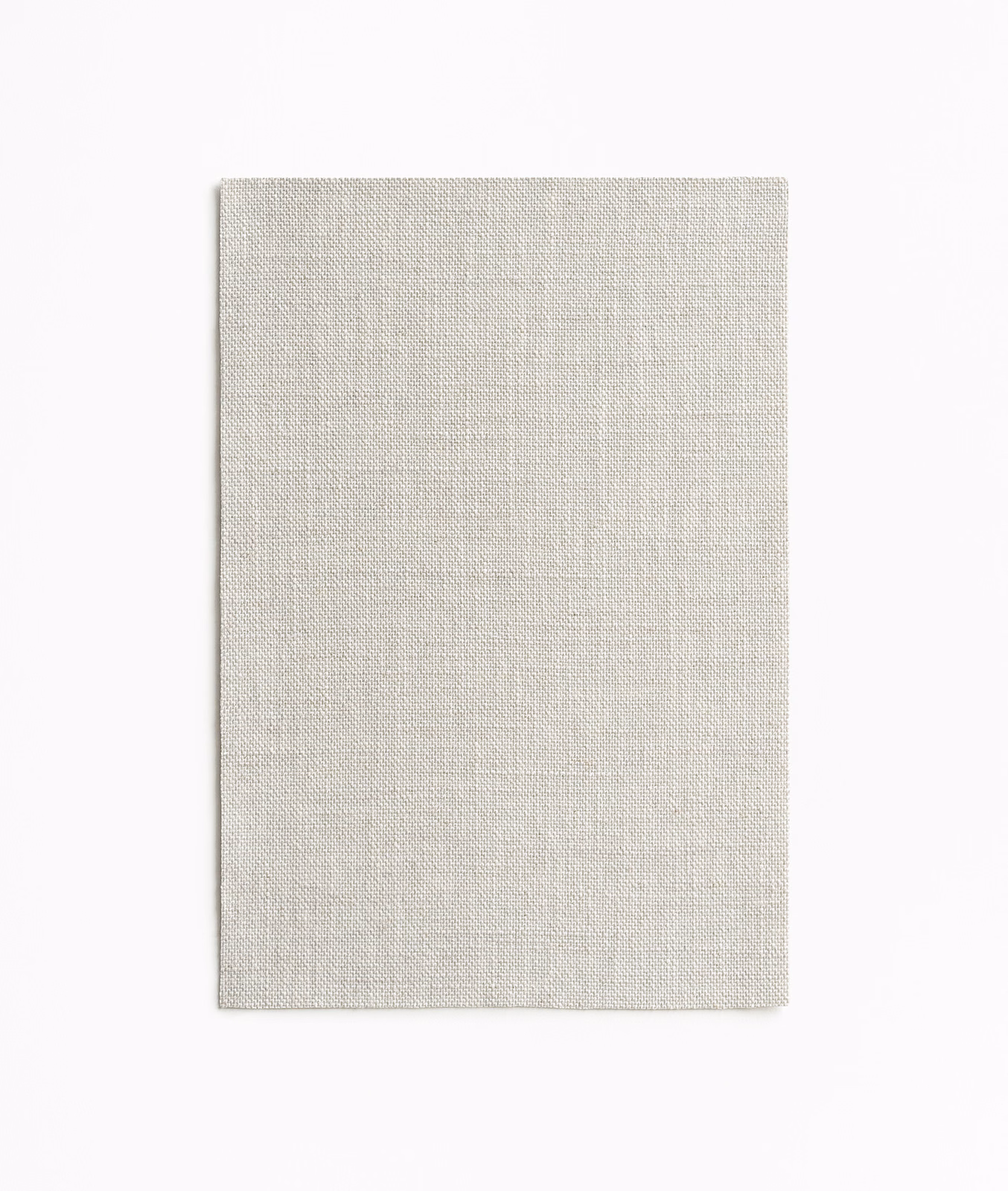 Pale nacre greige woven swatch with a fine, even chambray texture