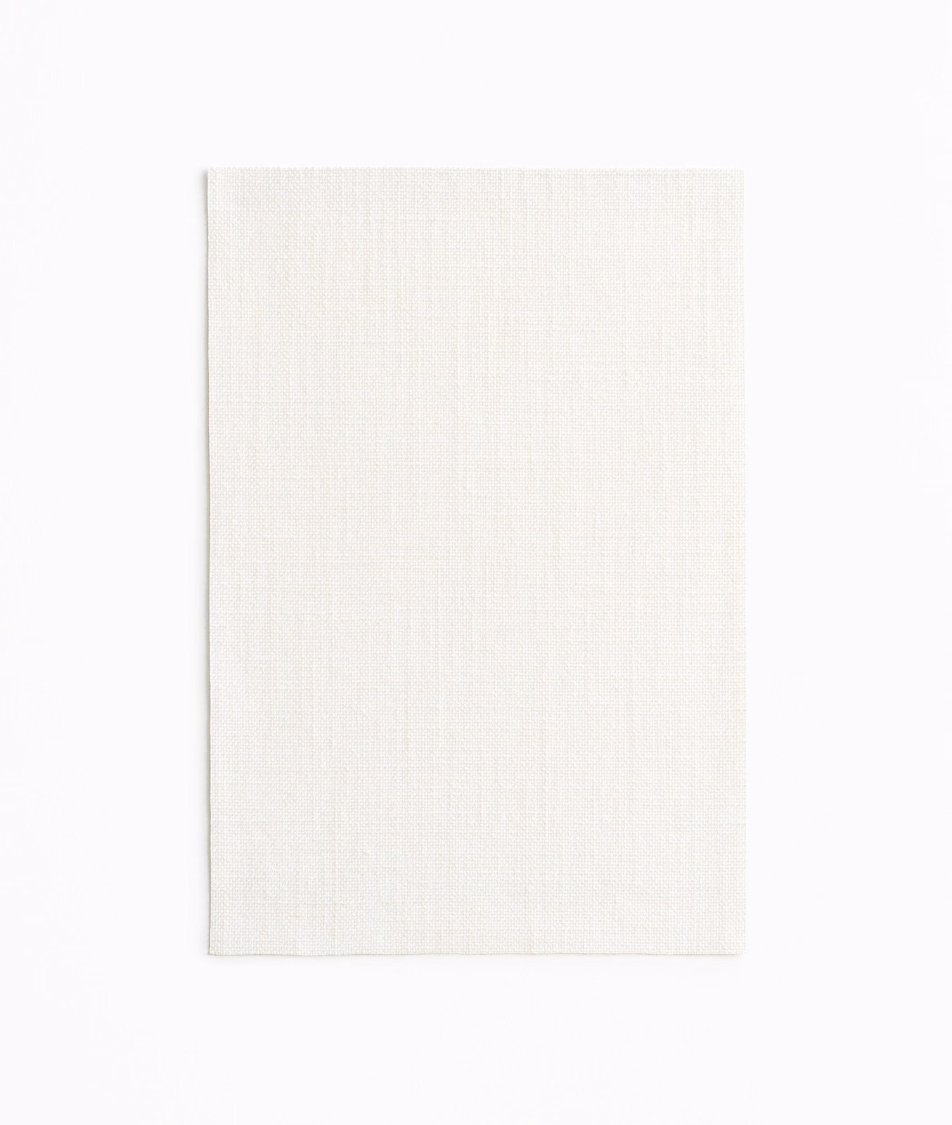 Soft ivory-white plain weave with delicate vertical texture in close-up swatch