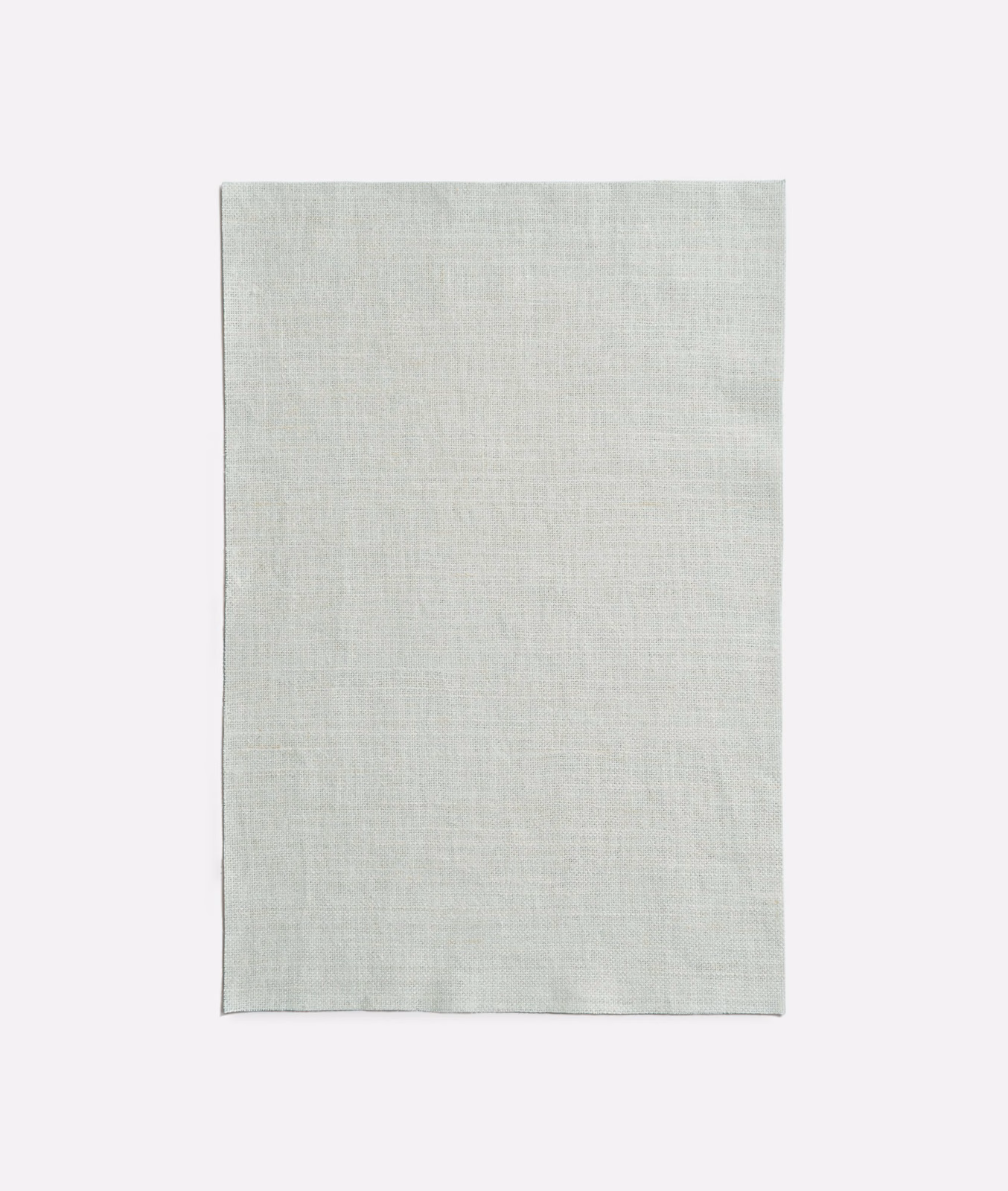 Pale aqua Chintz Nature fabric swatch showing a fine, softly crosshatched weave