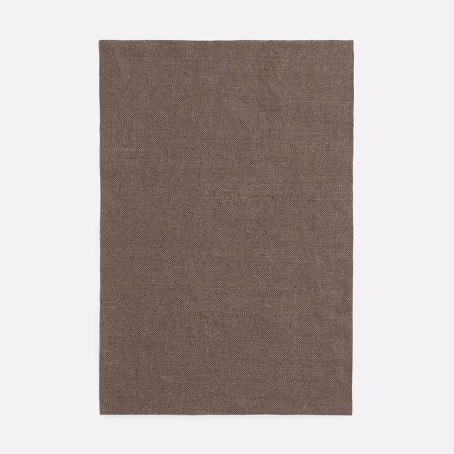 Muted cocoa-taupe plain weave with a softly mottled, fine texture
