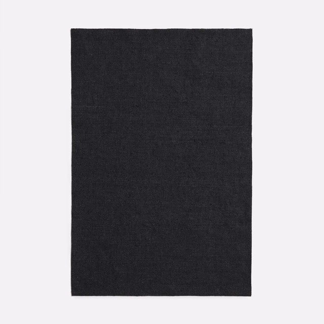 Near-black charcoal plain weave with subtle horizontal texture in Chintz Nature Stromboli