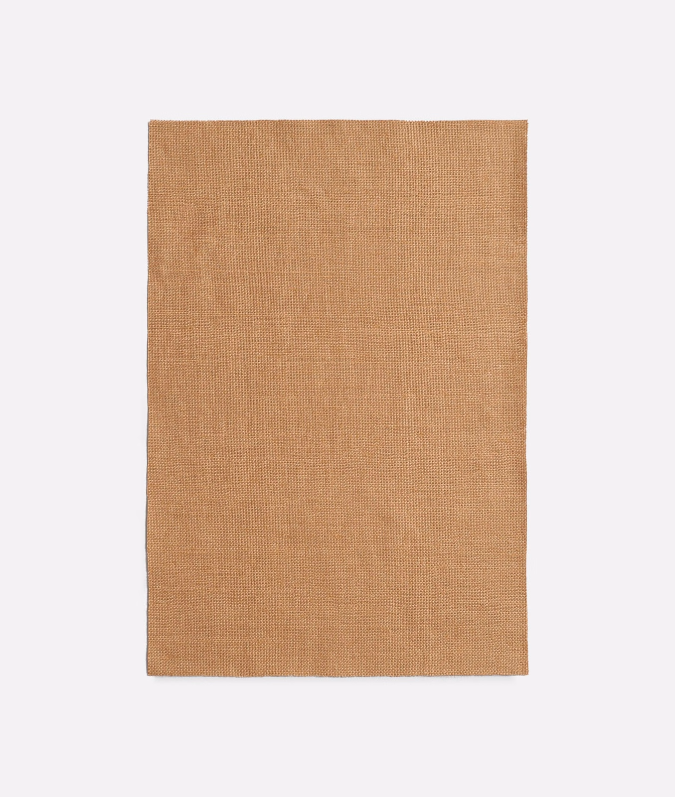 Warm terracotta plain-weave fabric with subtle tobacco tonal variation