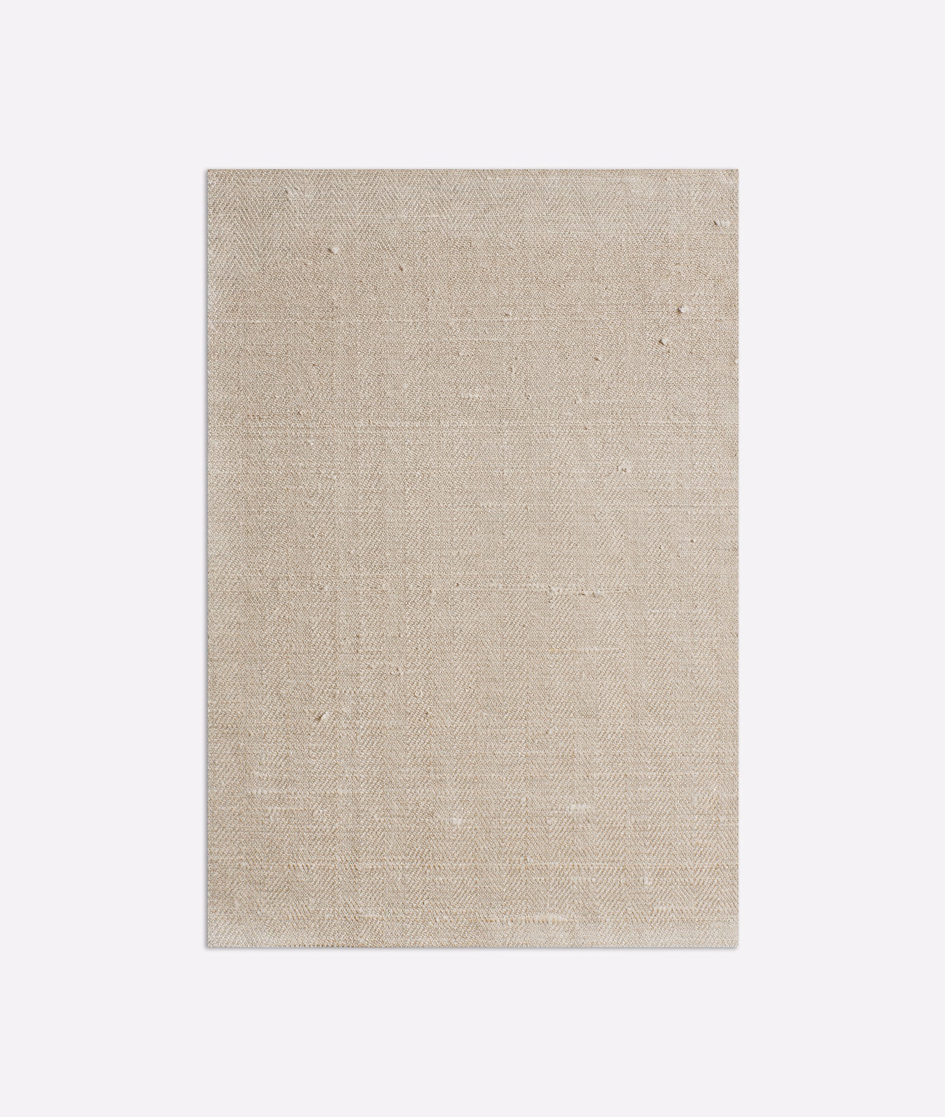 Pale alabaster beige fabric swatch with a fine, subtly slubbed woven texture