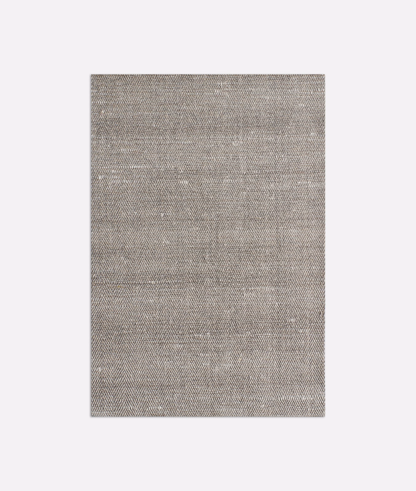 Soft taupe-grey curtain fabric with fine herringbone weave and subtle lighter flecks
