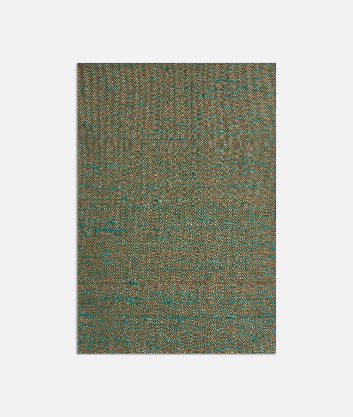 Muted olive-green textile with fine teal flecks and a softly mottled woven surface