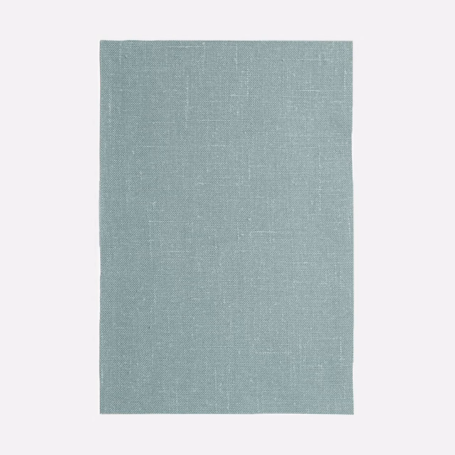 Pale Acquamarina aqua-teal curtain fabric with fine woven texture and subtle vertical striations