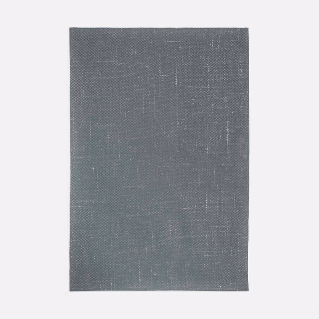 Cool slate-grey textile with fine vertical striations and a softly mottled weave