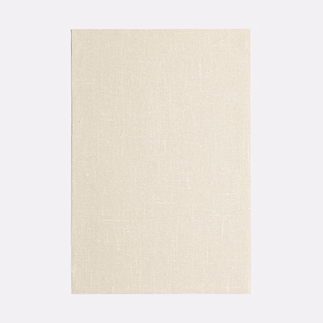 Warm ivory curtain fabric with a fine woven grid and softly textured surface