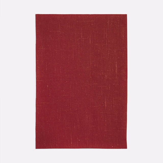 Deep Bordeaux red plain woven curtain fabric with subtle slub texture