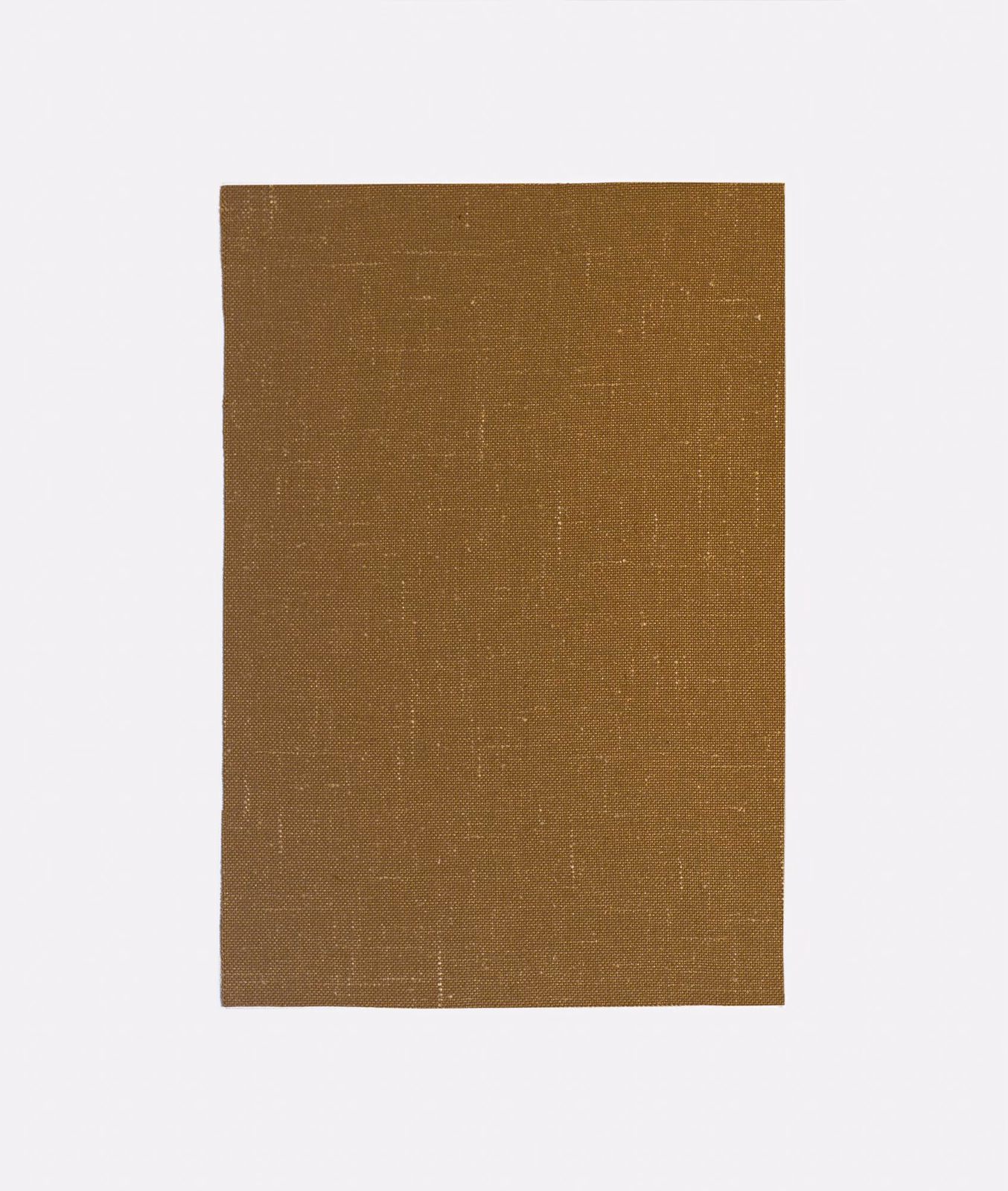 Warm bronze-brown woven swatch with subtle slub texture and restrained tonal variation