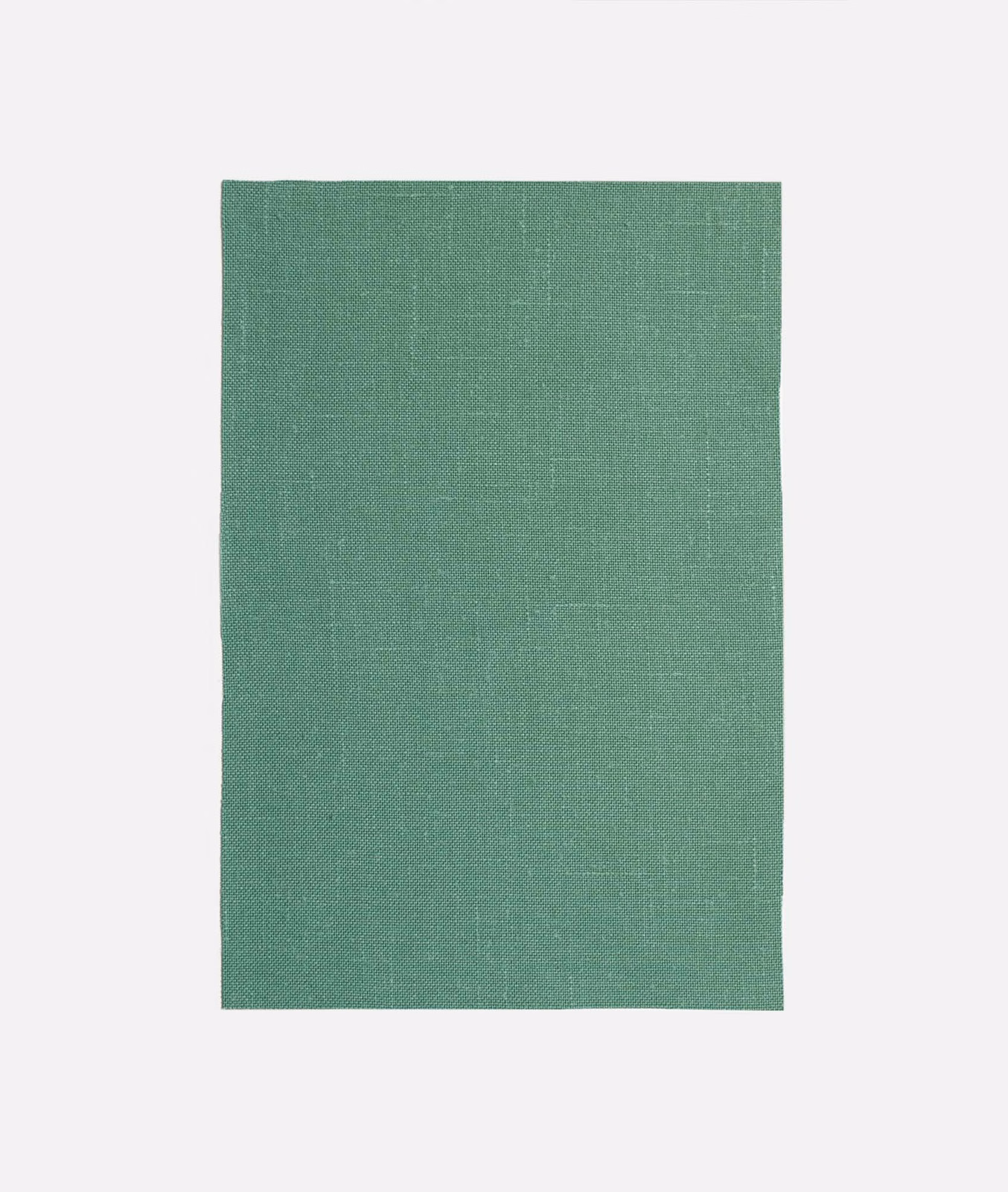 Muted chlorophyll green fabric swatch with a fine, even woven texture