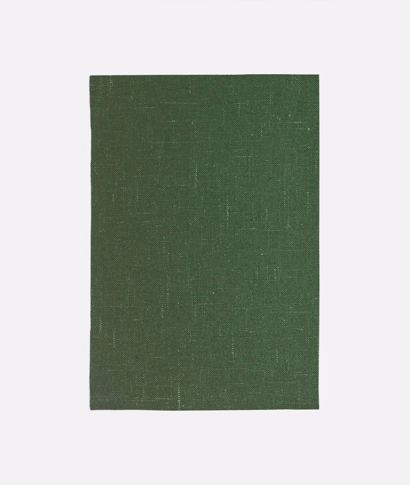 Deep malachite-green woven curtain swatch with fine vertical texture and subtle flecking
