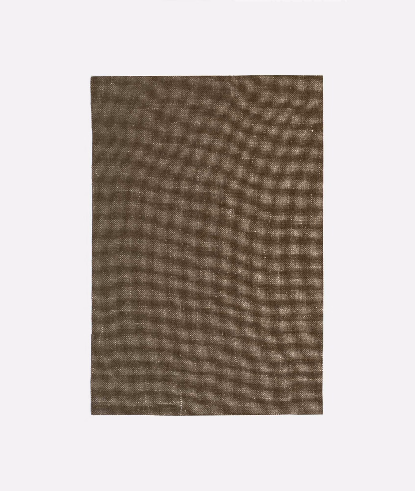Muted brown-taupe woven swatch with a fine, softly irregular crosshatched surface