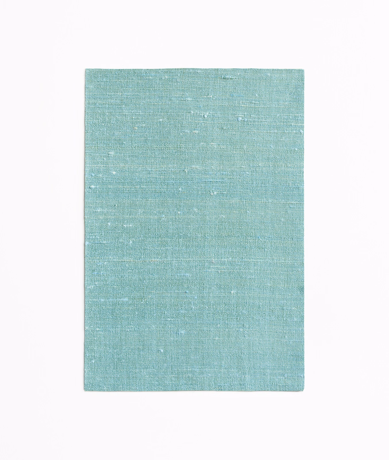 Pale aqua-teal woven fabric with subtle slub texture and pale horizontal flecks