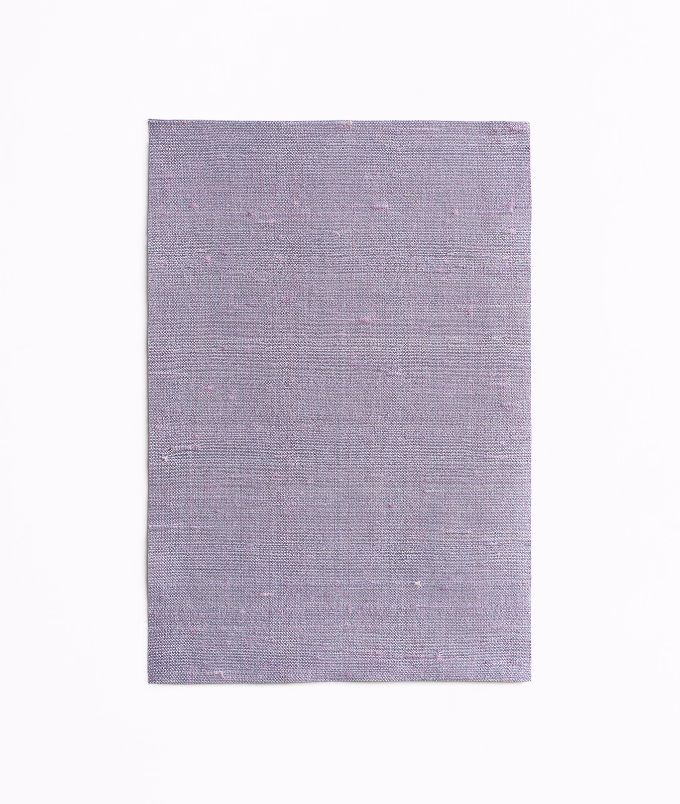 Dusty lilac-purple woven curtain fabric with fine horizontal slubs and subtle tonal texture