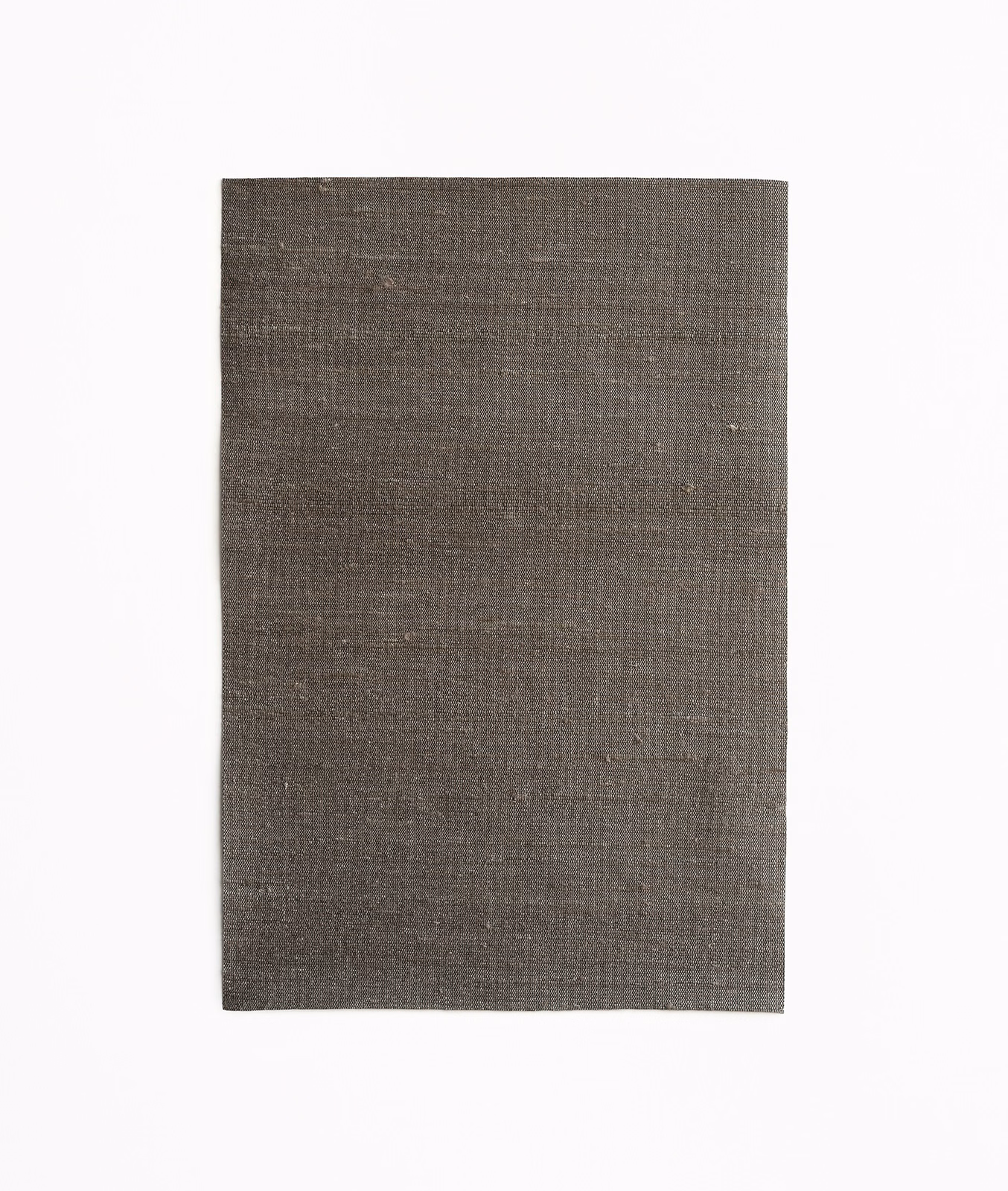 Deep graphite-grey fabric swatch with fine horizontal slub texture