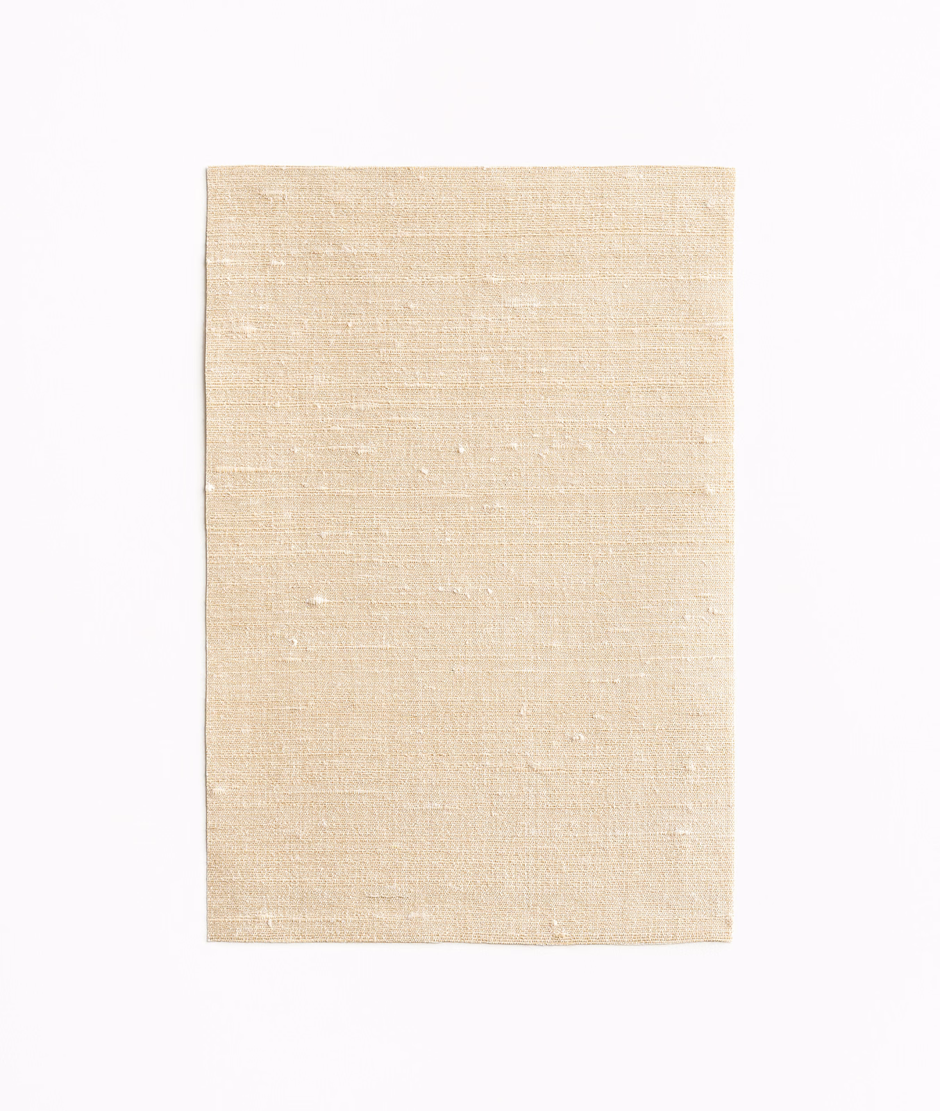 Pale ivory-beige Fanfara fabric with fine slubbed horizontal weave