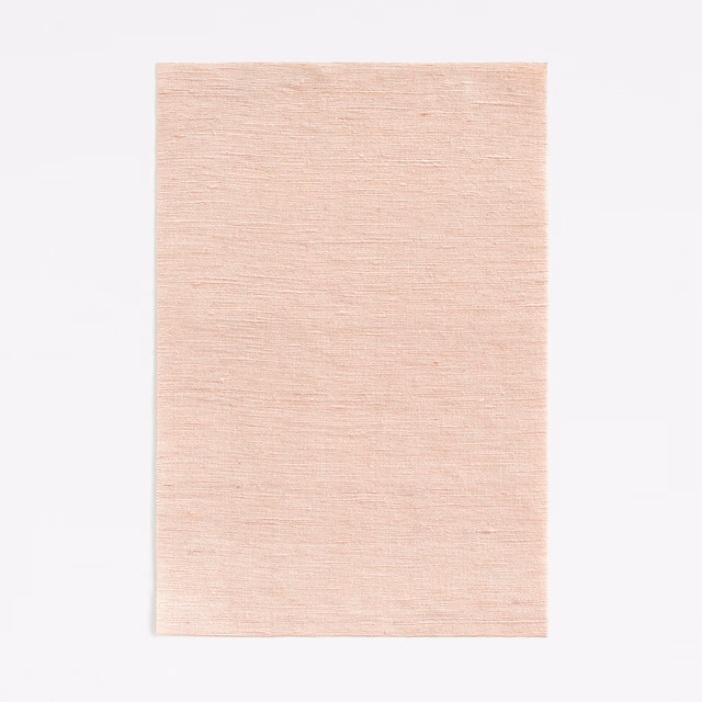 Pale blush-pink Fanfara Morganite Rose swatch with fine horizontal slub weave