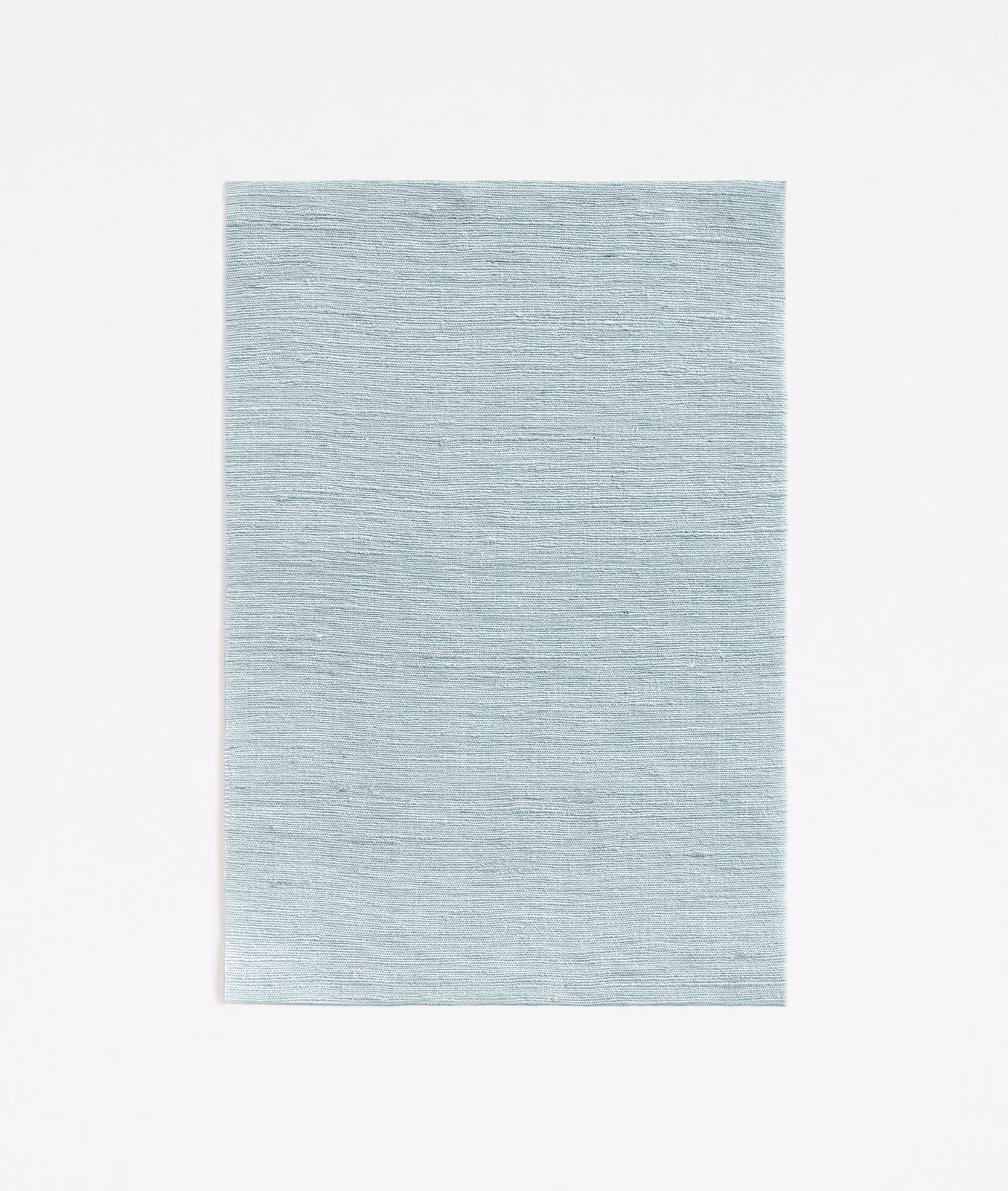 Pale blue-green Fanfara Topaze swatch with fine horizontal slub texture