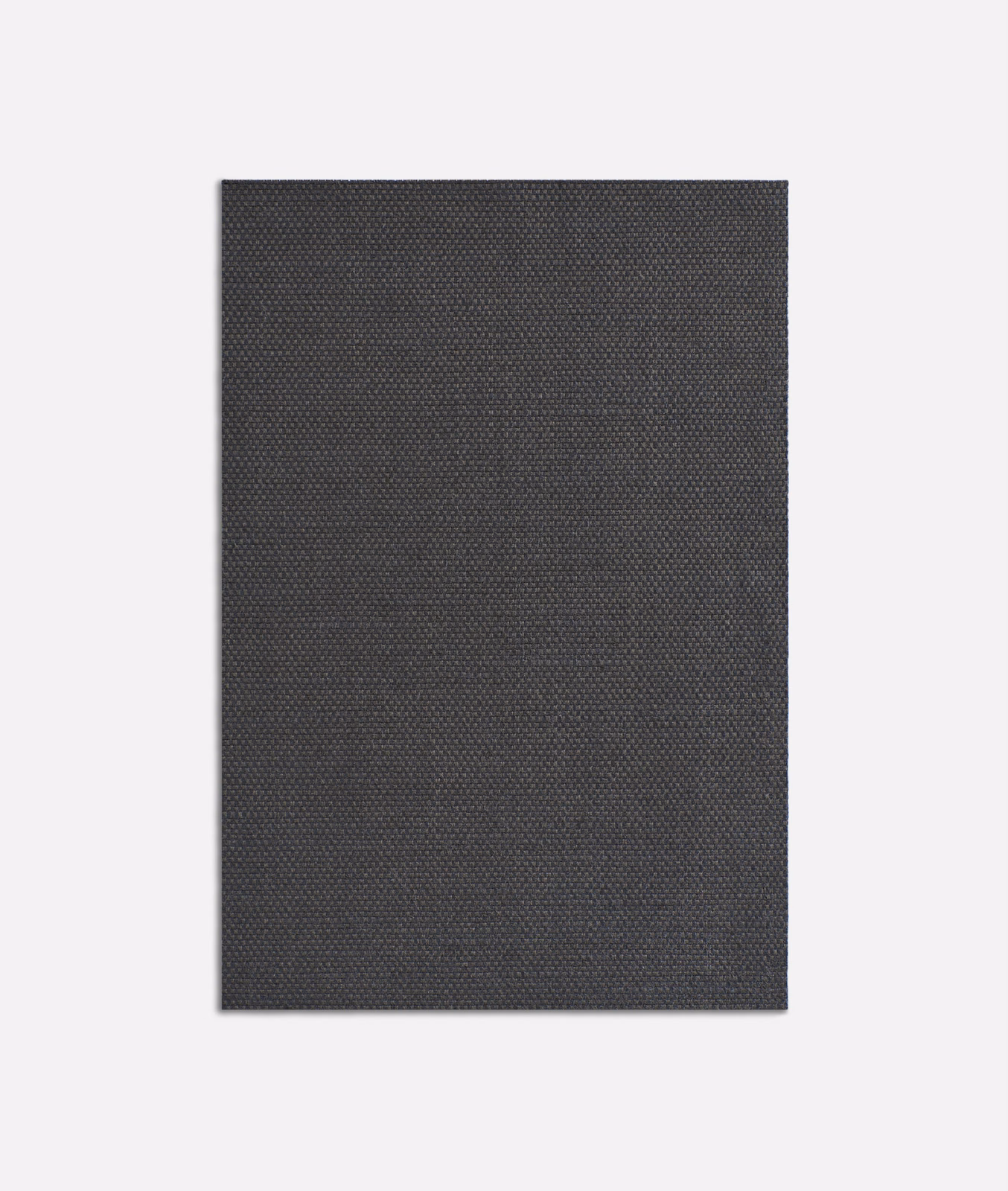 Close view of dark anthracite fabric with a fine, regular woven texture