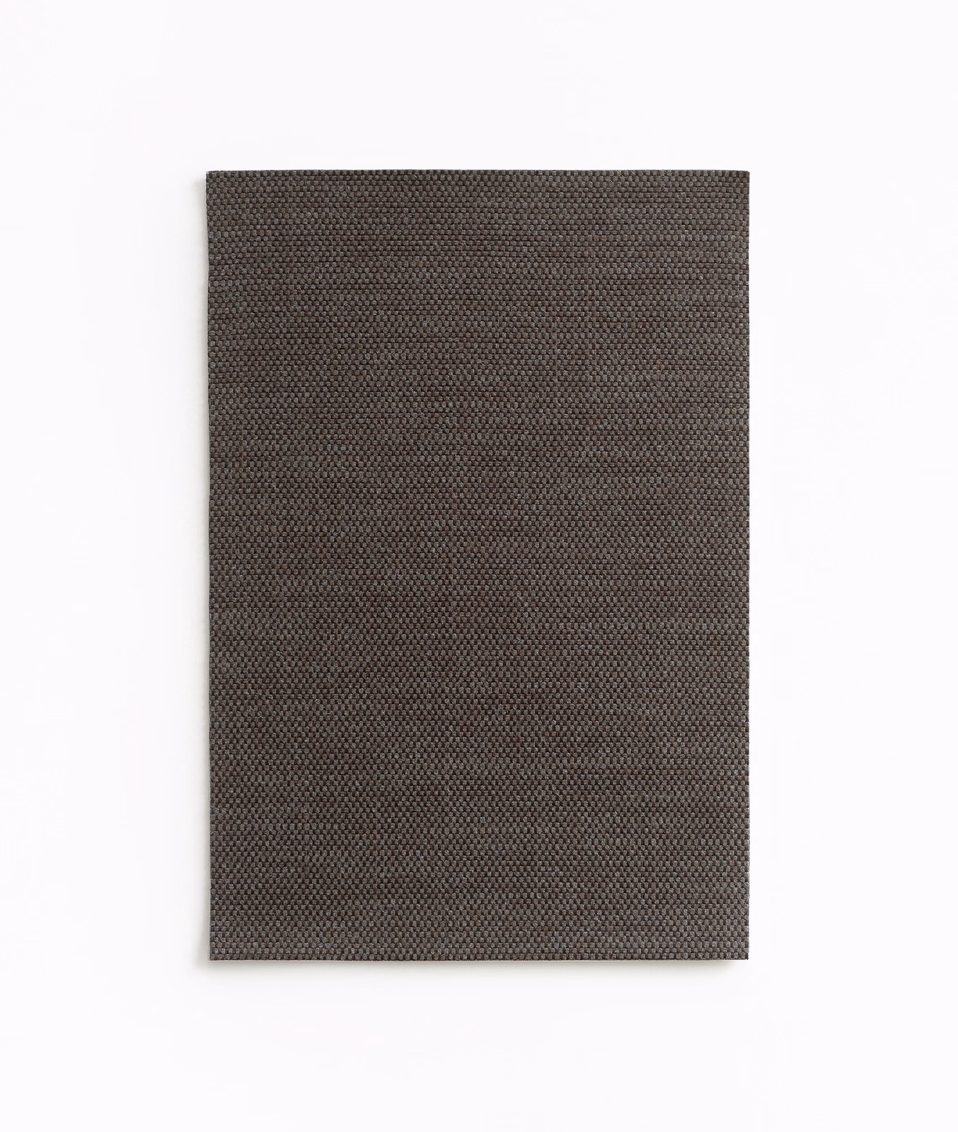 Dark brown-charcoal ardoise curtain fabric with a finely textured woven surface