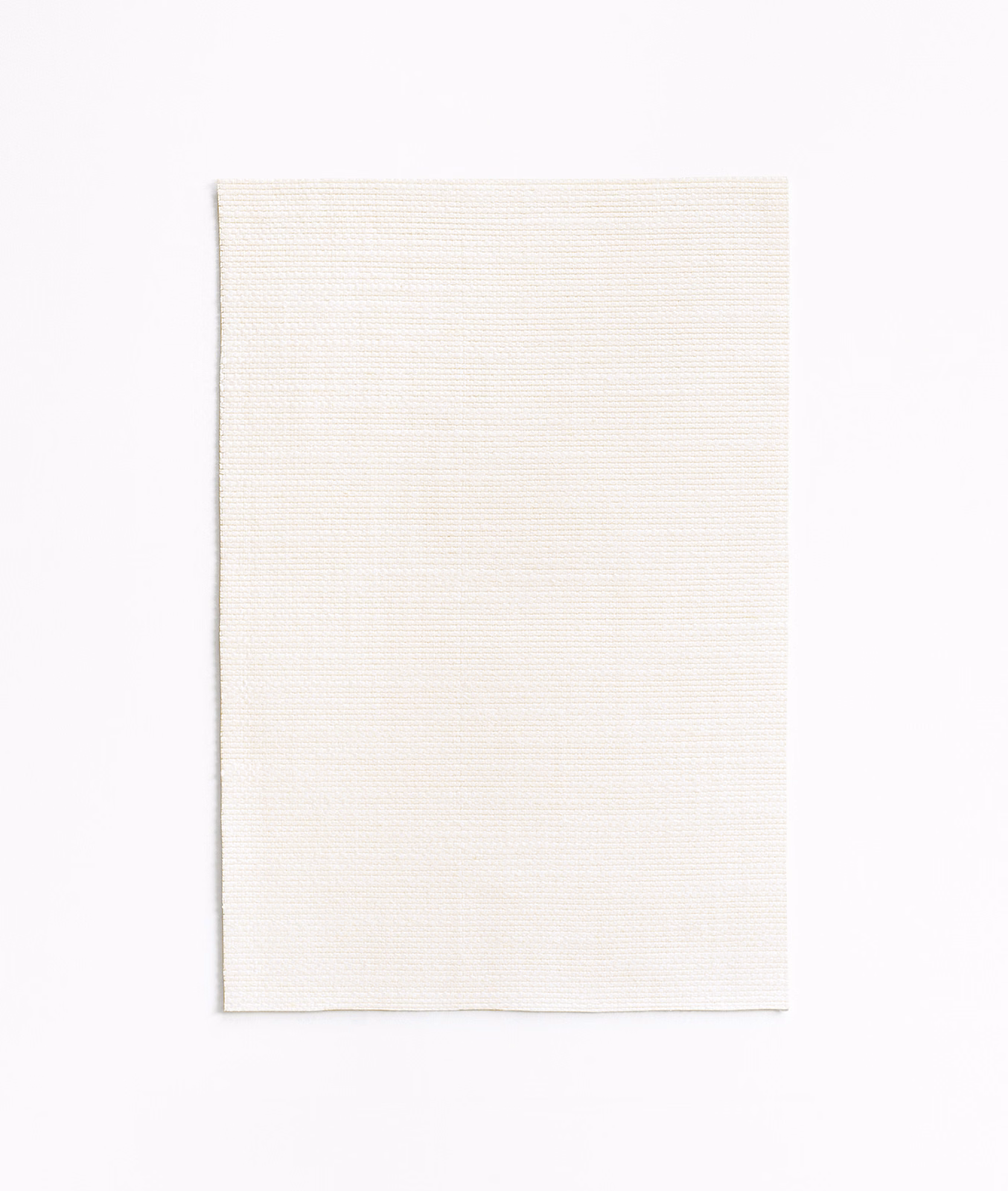 Pale ivory fabric swatch with fine horizontal ribbing and softly matte texture