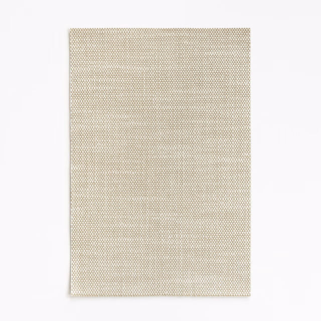 Warm canapa beige fabric with a fine, tightly repeated geometric weave