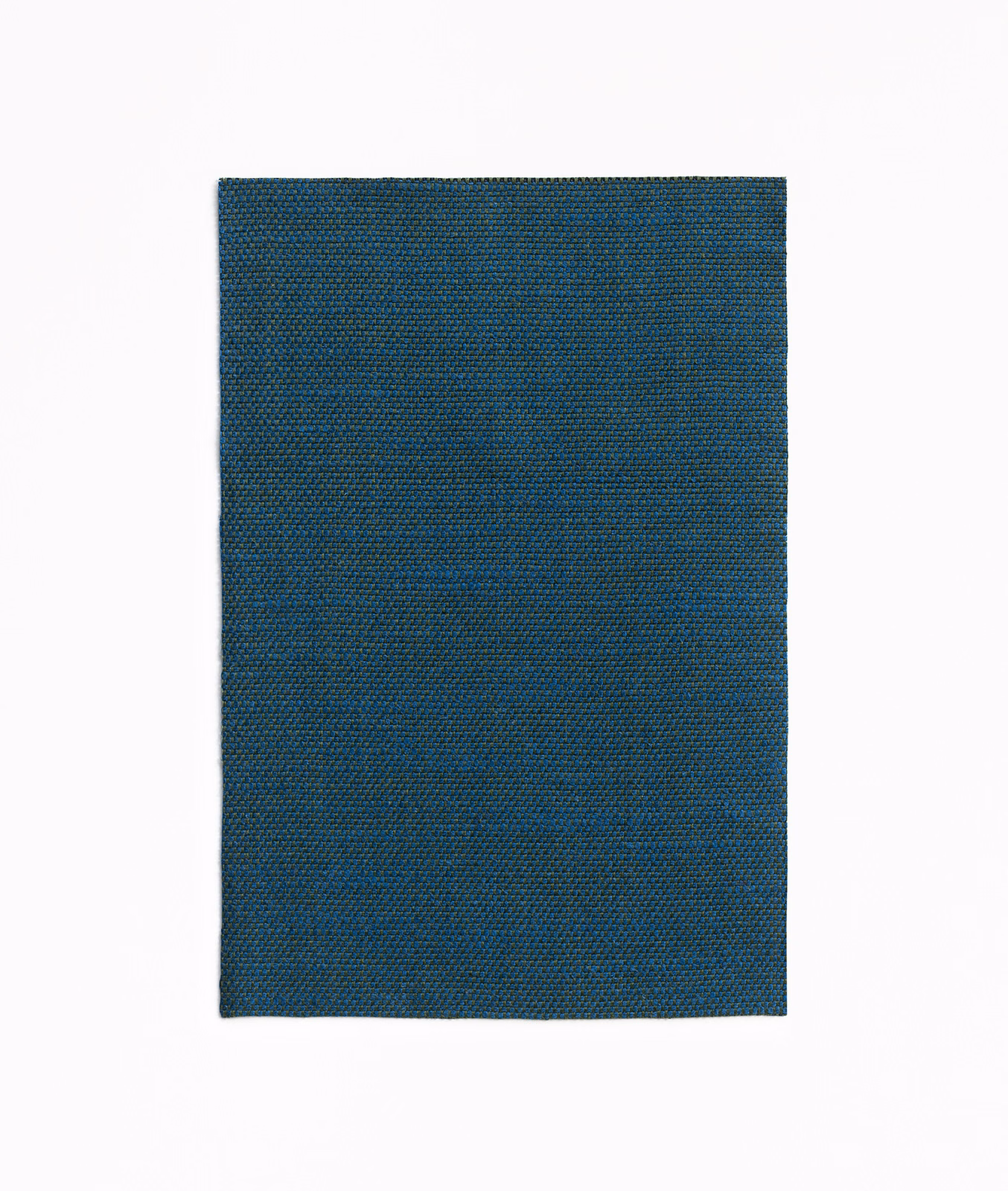 Dark teal-blue swatch showing a fine, closely woven crosshatch and soft tonal variation