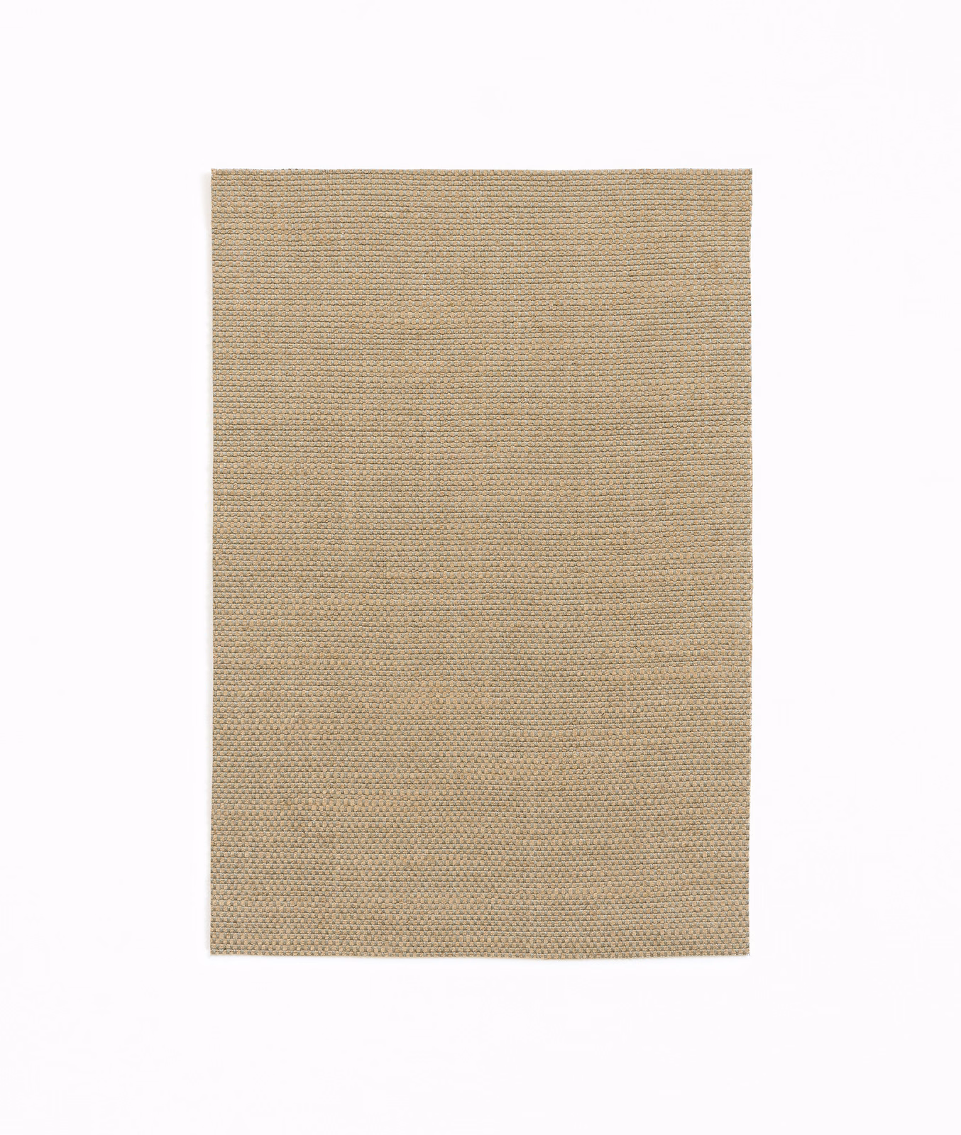 Warm sand-beige Corda swatch showing a fine horizontal ribbed weave