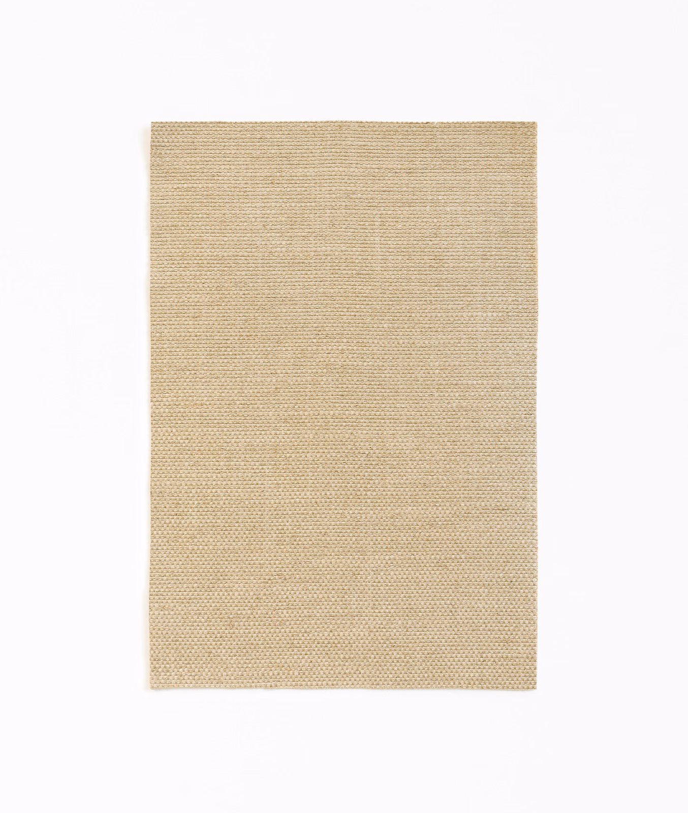 Warm oatmeal cream fabric swatch showing a fine, even horizontal weave