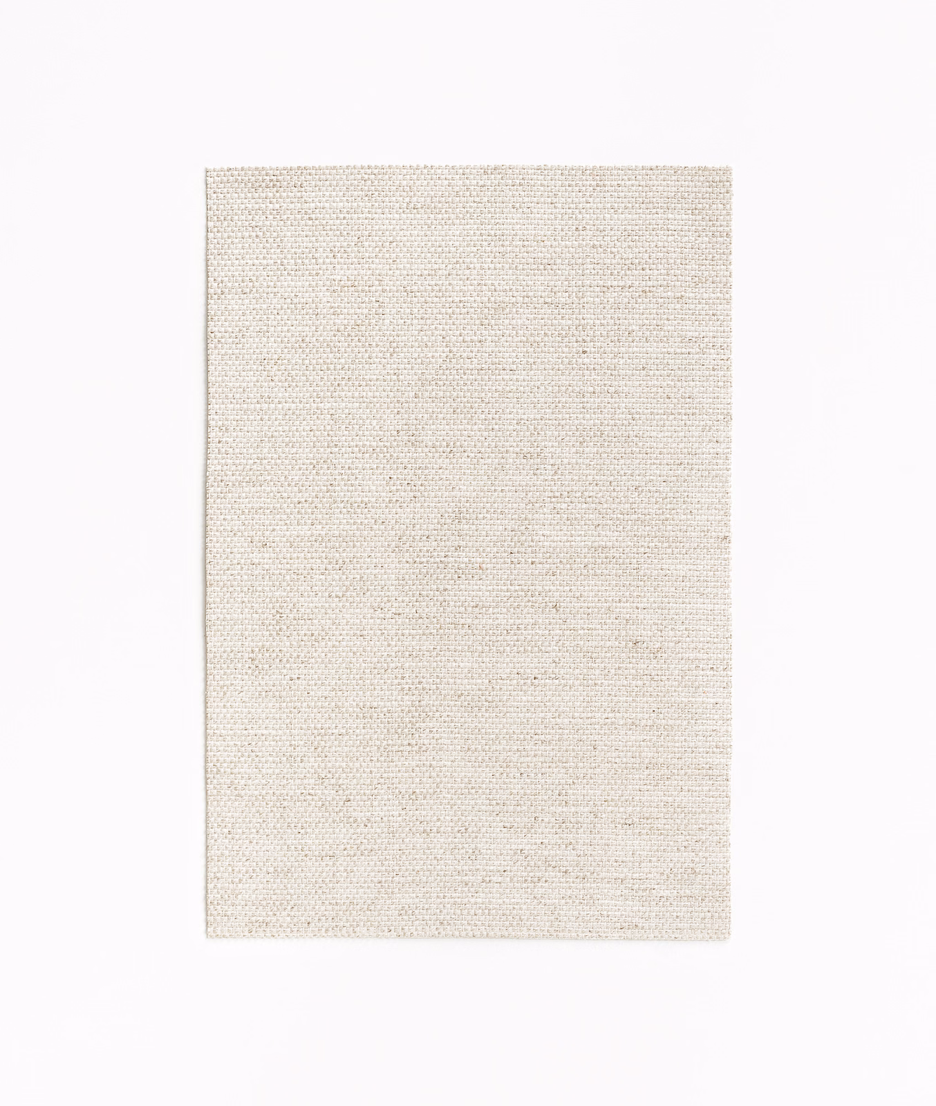 Pale ivory-beige fine weave with subtle flecks across a rectangular textile swatch