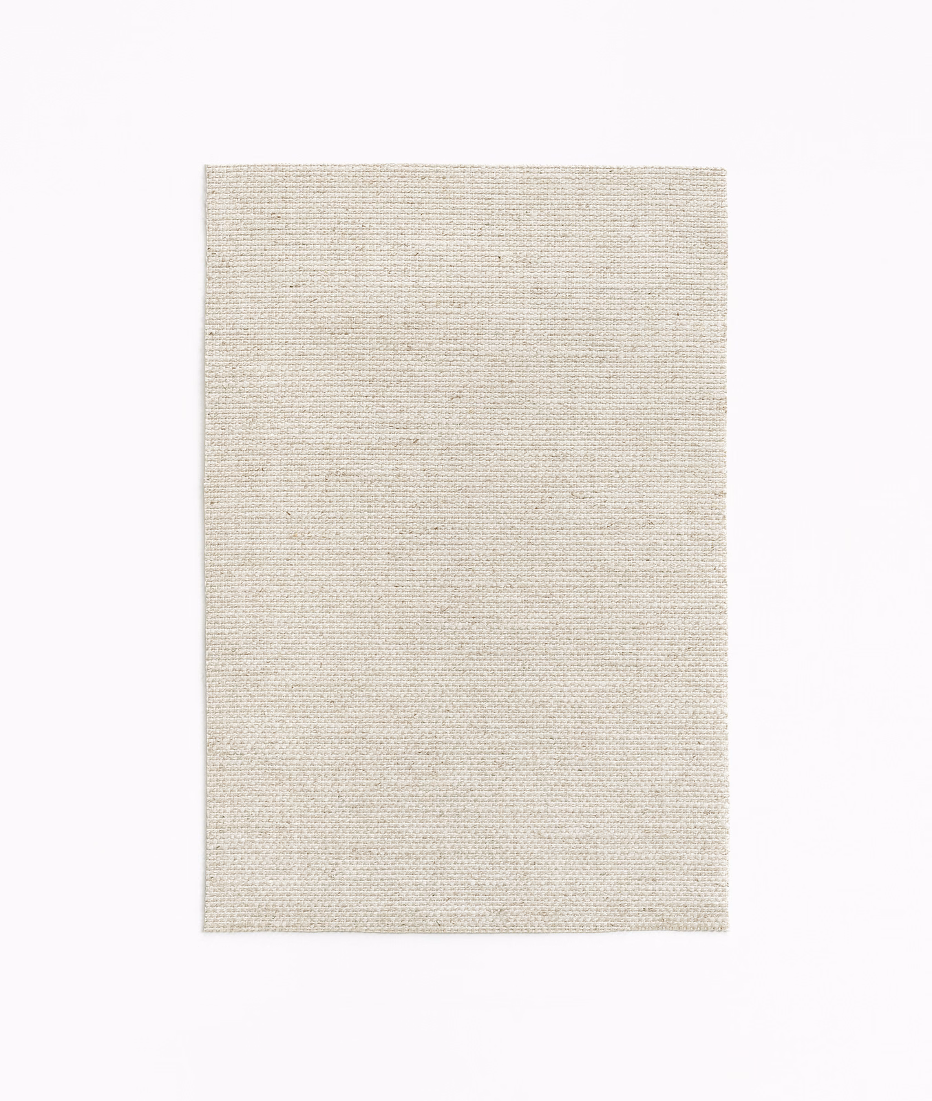Pale pearl greige curtain fabric swatch with fine horizontal woven texture