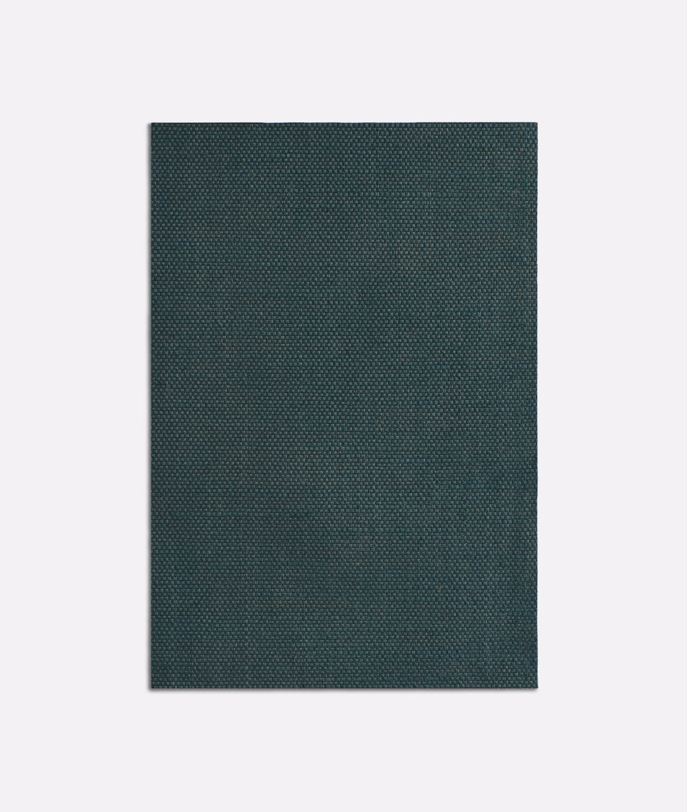 Dark petrol blue-green curtain fabric with a fine, softly flecked woven texture