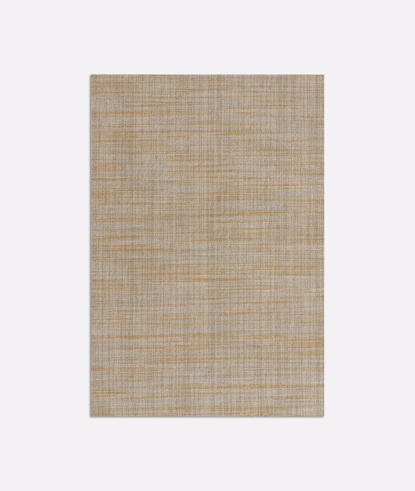 Warm taupe and gold checked woven curtain fabric with fine textured grid