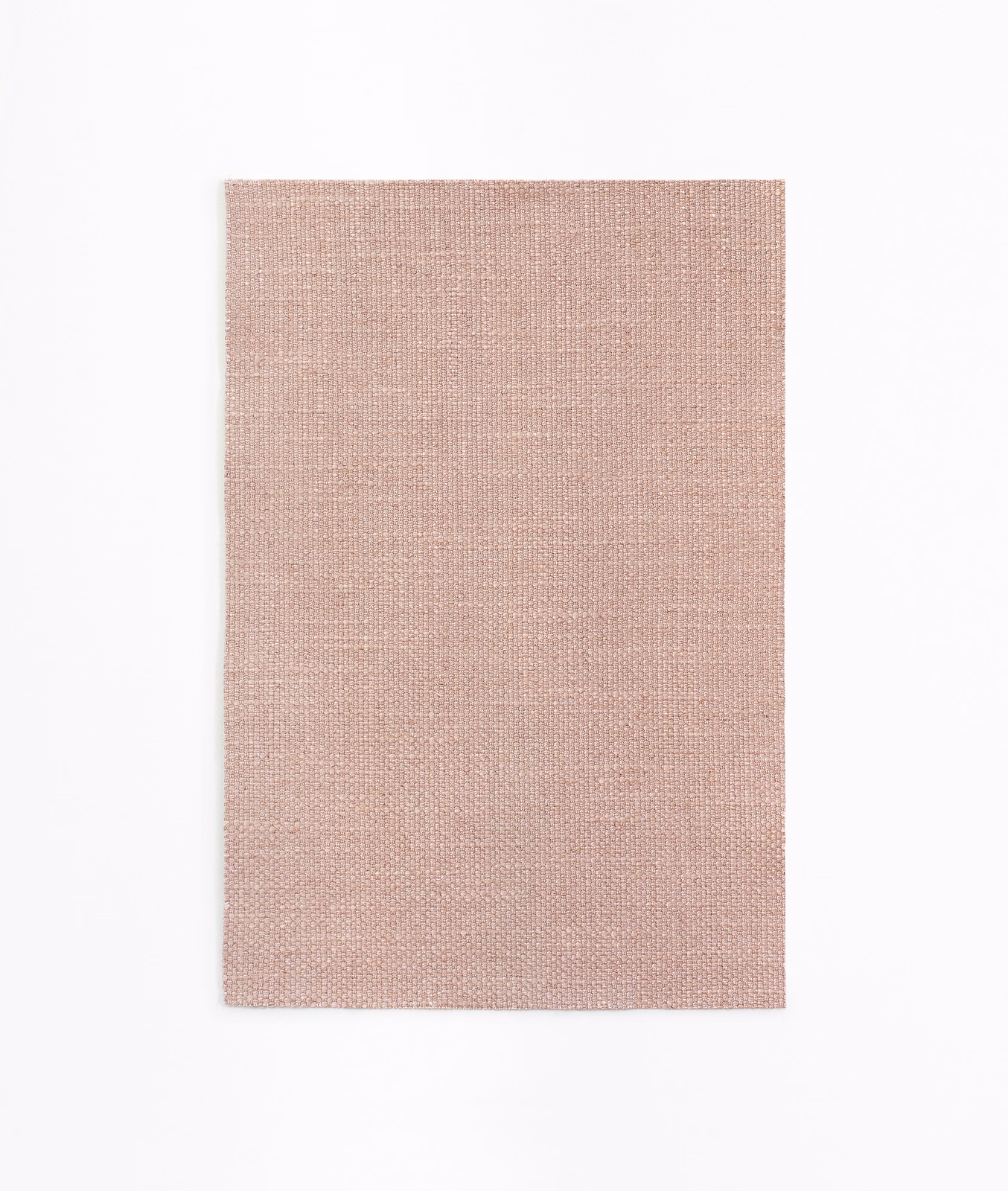 Dusty bois-de-rose pink fabric with a fine, even crosshatched weave