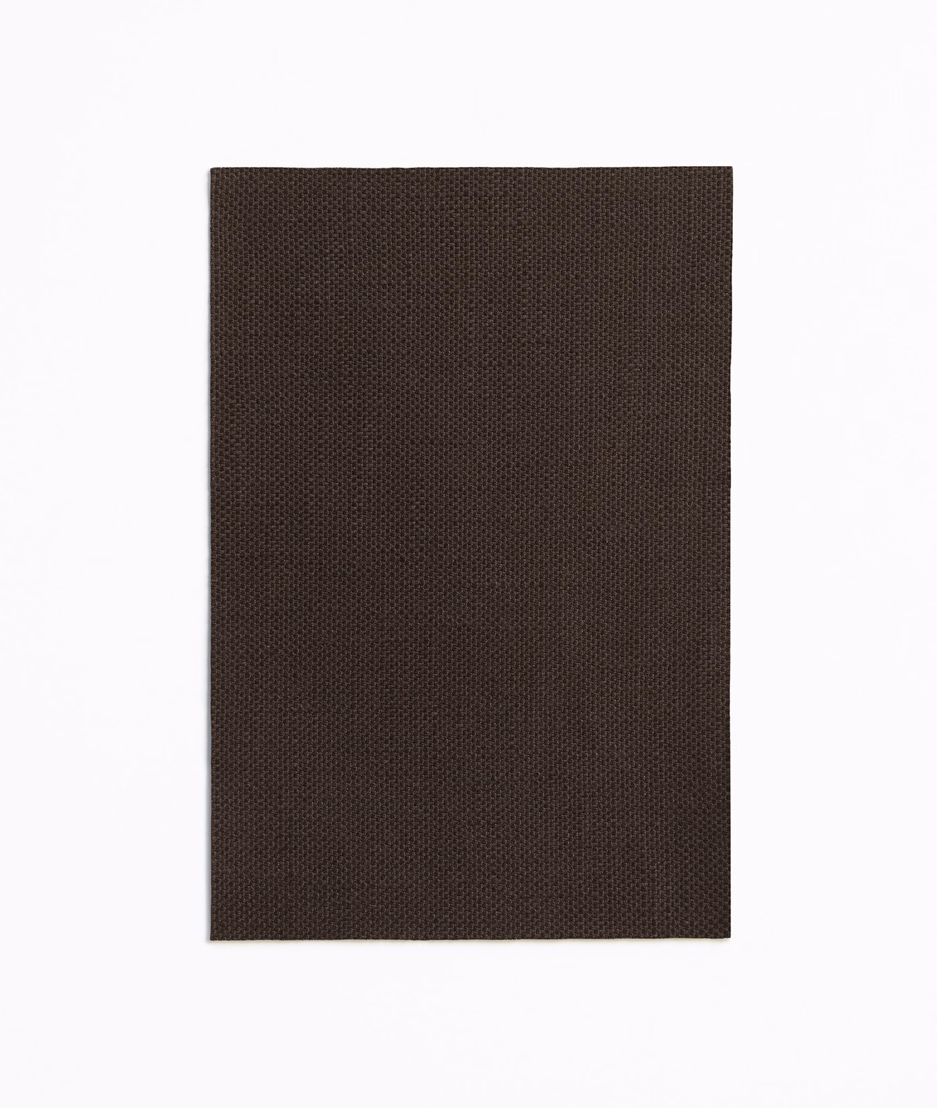 Deep espresso-brown curtain fabric with a fine, closely woven micro-texture