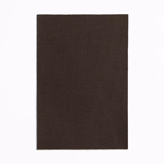Deep espresso-brown curtain fabric with a fine, closely woven micro-texture