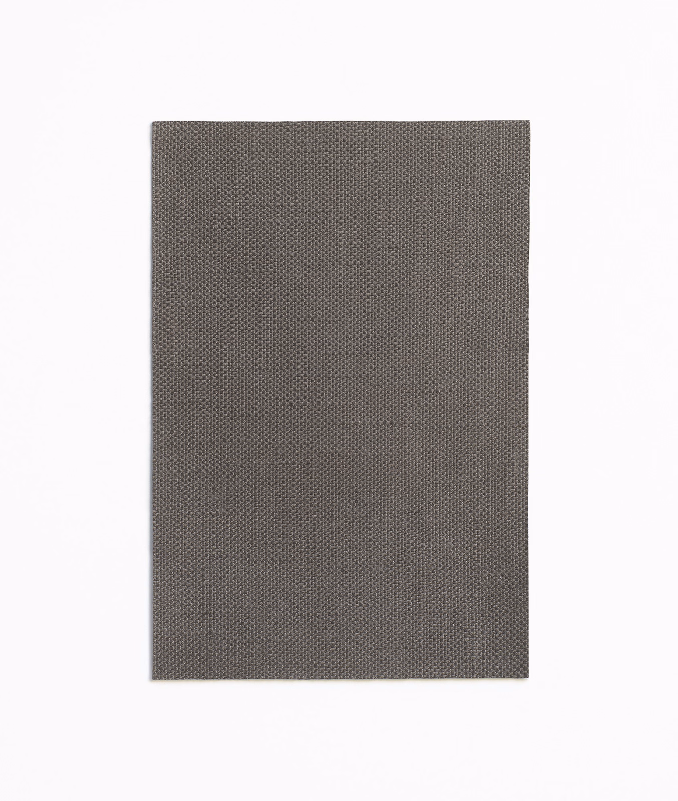 Deep taupe-grey fabric swatch with a fine, tightly woven granular texture