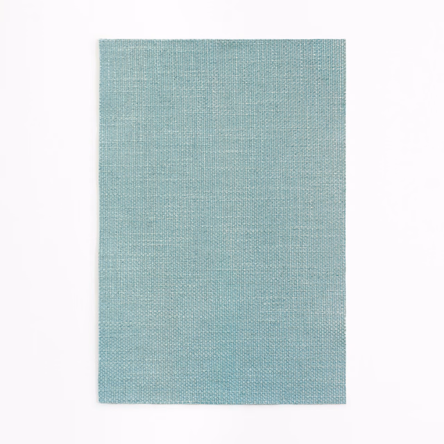 Soft aqua-teal plain weave with a delicate, closely grained texture